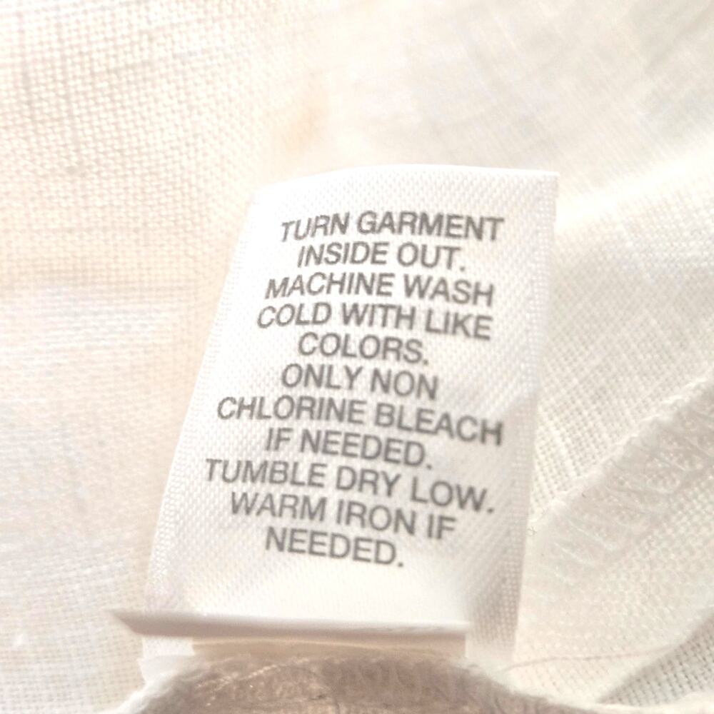 Pure Jill Linen Maxi Dress White Cotton Gauze Layered Shift L Lagenlook - Picture 8 of 8